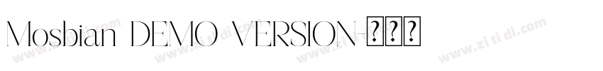 Mosbian DEMO VERSION字体转换